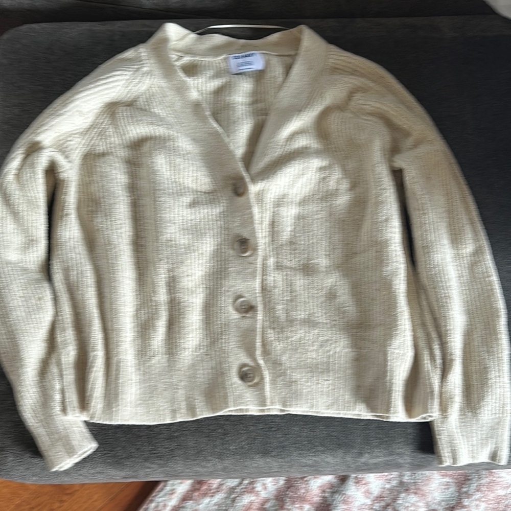 Women's Cream Cardigan Sweater Old Navy Large